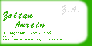 zoltan amrein business card